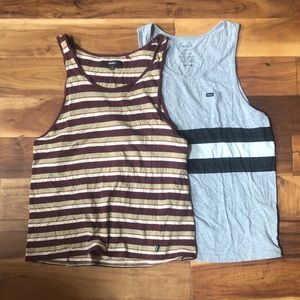 Bundle of 2 Men’s Surfer Tanks - RVCA and Banks